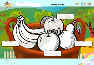 steve and maggie spanish fruit free worksheet