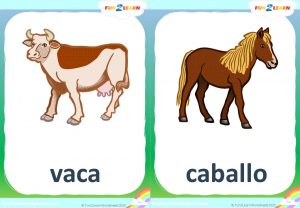 spanish old mcdonald free flashcards