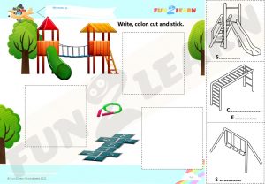 peppa pig playground free worksheet