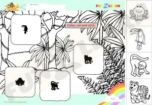 walking jungle free worksheet