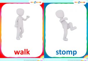 walking jungle verbs free flashcards