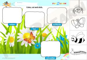 bugs song worksheet