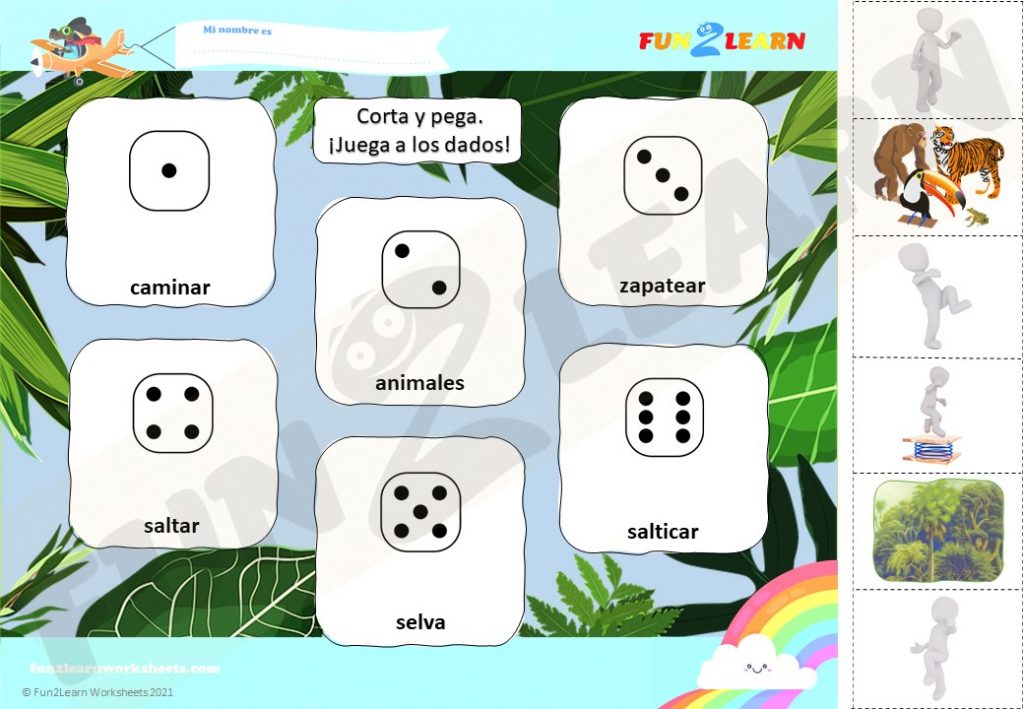 caminando selva worksheet