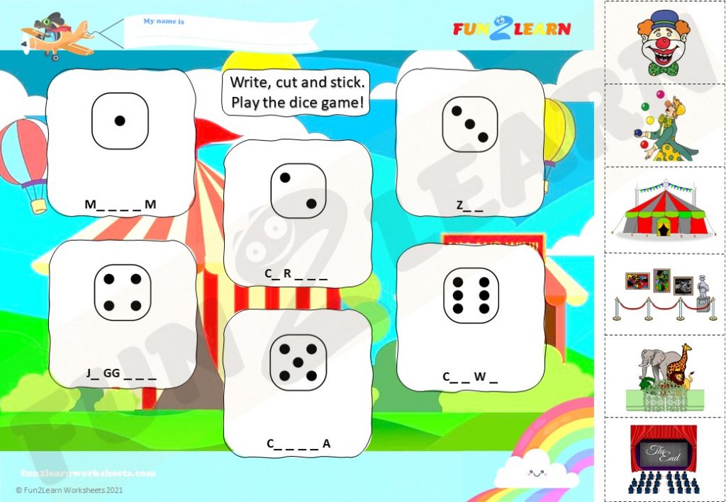 circus pocoyo worksheet