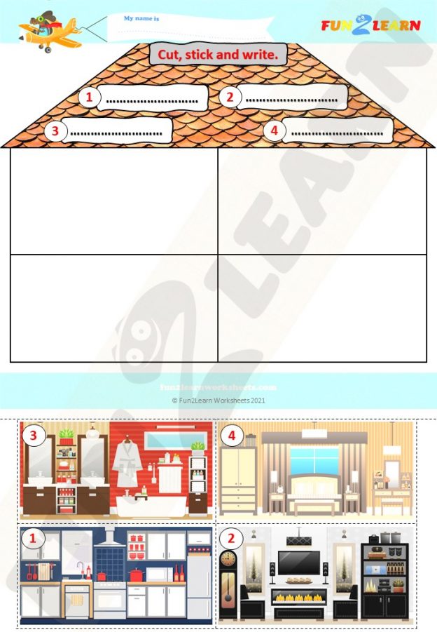Steve and Maggie | Rooms in the House | Free ESL Worksheet - Fun2Learn