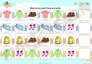 get dressed clothes worksheet