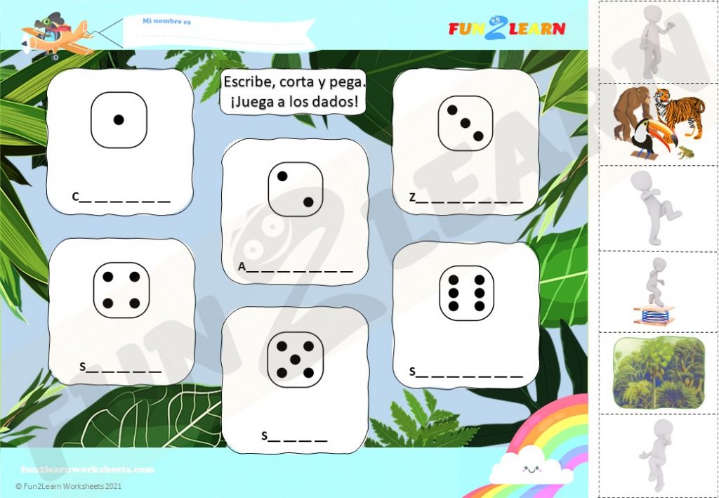 caminando selva super simple worksheet