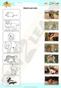 quiet as mouse animals free worksheet