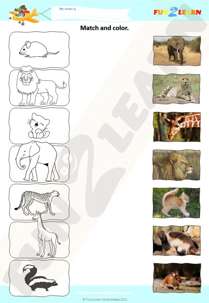 quiet as mouse animals free worksheet