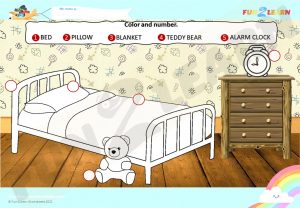 pocoyo bedroom free esl worksheet
