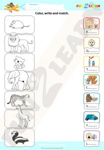 animals adjectives free esl worksheet
