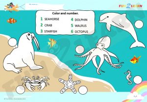 cookie sea animals free worksheet