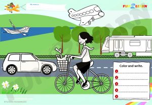 transportation worksheet super simple