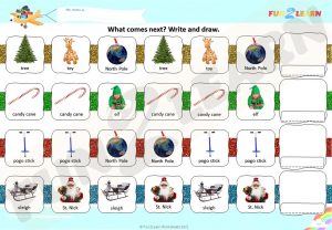 north pole esl worksheet