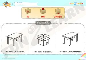playground prepositions free worksheet