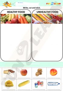 steve ice cream healthy food free worksheet