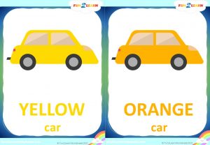 yellow car colors free flashcards