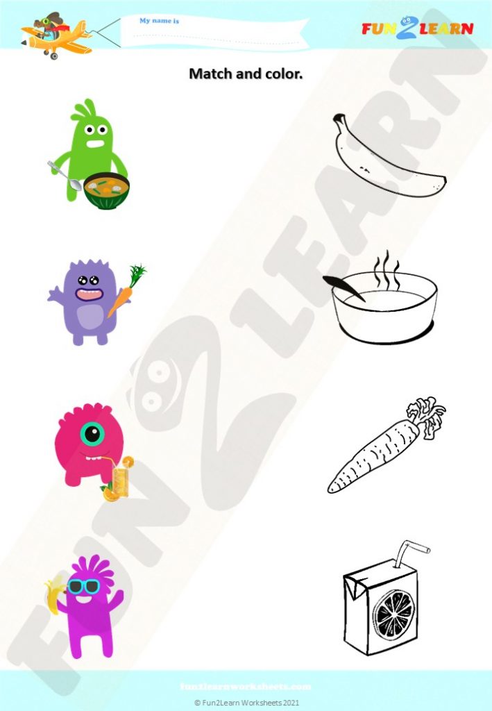 monster in my tummy free worksheet