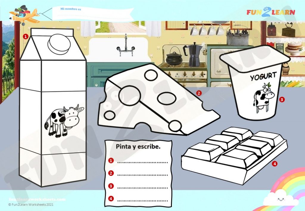 comida steve maggie free worksheet