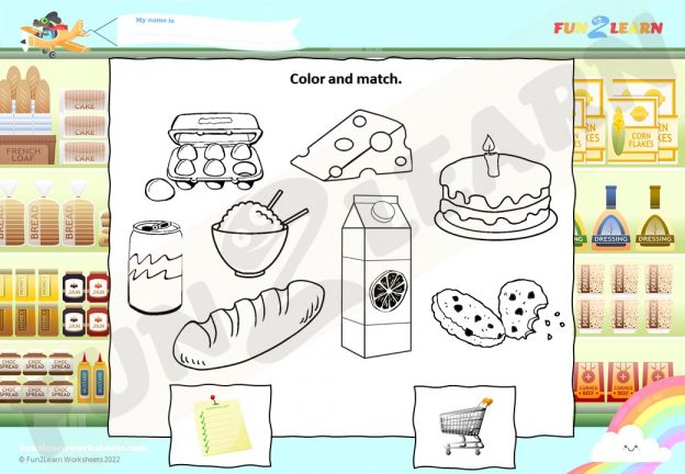 Healthy Food Shopping Story | Steve and Maggie | Free Worksheet - Fun2Learn