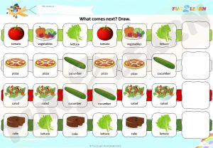 free peppa pig lunch worksheet