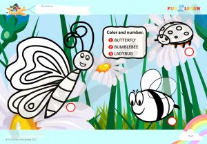 butterfly ladybug bumblebee free worksheet