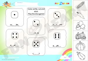 free vegetables worksheet esl