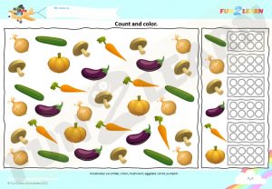 vegetable song free worksheet