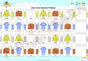 ropa steve maggie Español free worksheet
