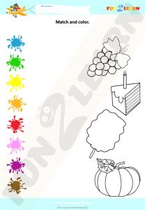 pink purple orange brown free worksheet