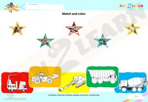 free construction trucks worksheet
