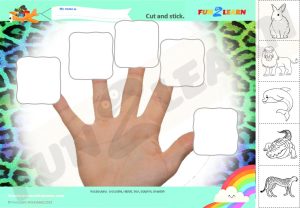 free animal finger family worksheet