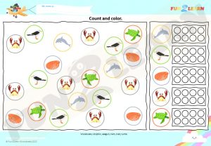 sea animal song free worksheet cocomelon