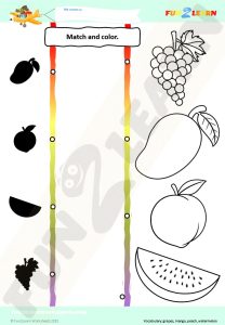 fruit song matt free worksheet