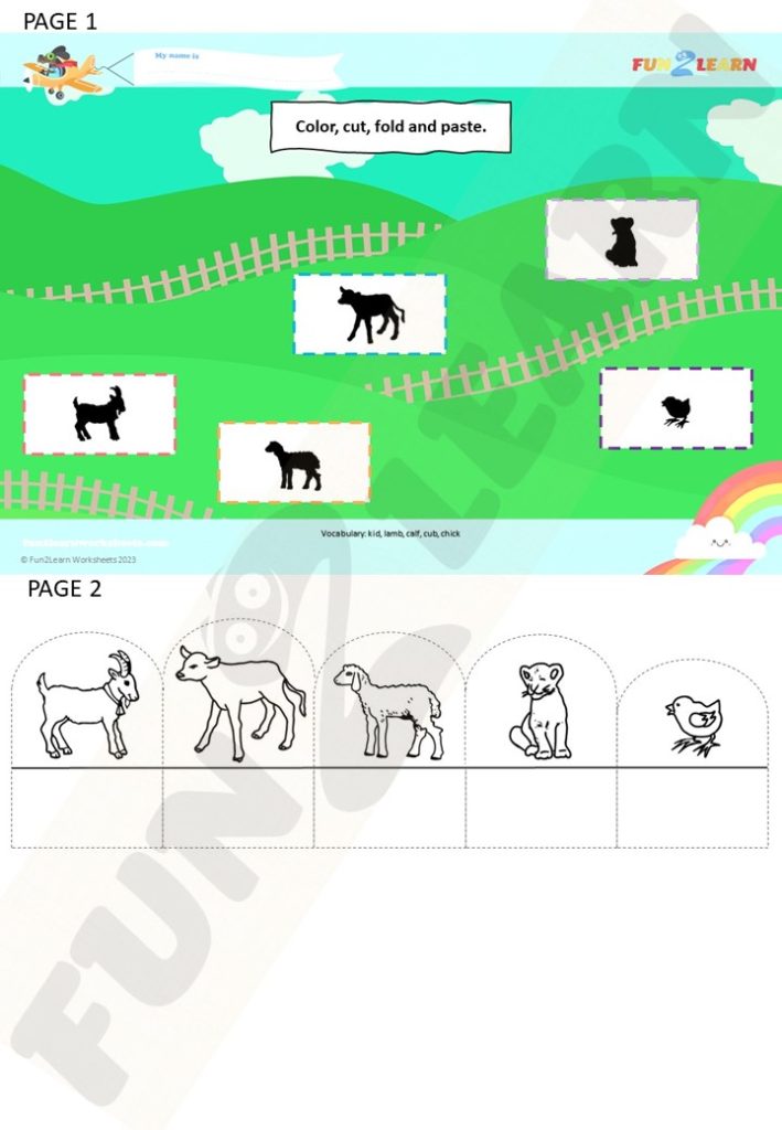 cocomelon baby animals free worksheet