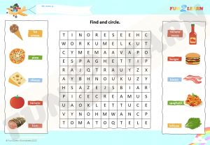 steve maggie ice cream pizza word search worksheet