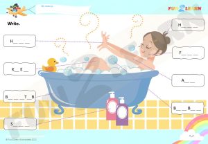 bath song cocomelon worksheet