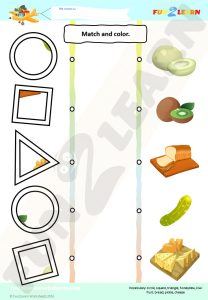 shapes in my lunch worksheet cocomelon