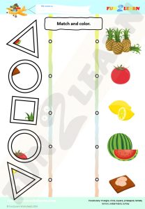 cocomelon shapes in my lunch worksheet