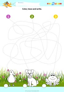 duck dog frog super simple worksheet